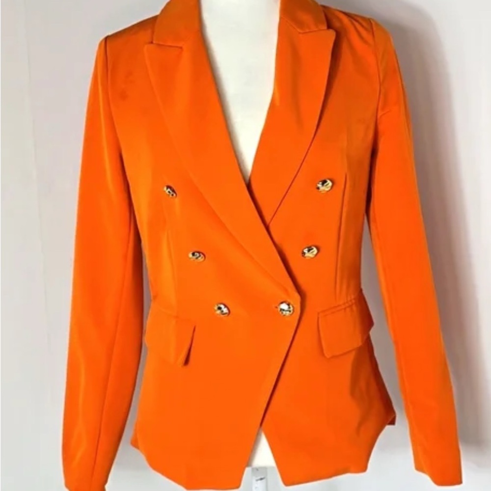 Sincerely Jules Blazer Orange and Gold size Large NWOT Boutique
